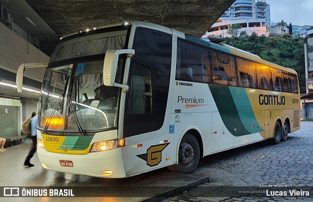 Empresa Gontijo de Transportes 12870 na cidade de Cachoeiro de Itapemirim, Espírito Santo, Brasil, por Lucas Vieira. Número da foto: #10040490.