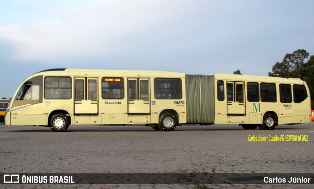 Araucária Transportes Coletivos 19M70 na cidade de Curitiba, Paraná, Brasil, por Carlos Júnior. Número da foto: #10040386.