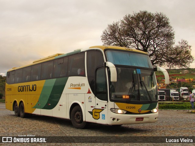 Empresa Gontijo de Transportes 17295 na cidade de João Monlevade, Minas Gerais, Brasil, por Lucas Vieira. ID da foto: 10040497.