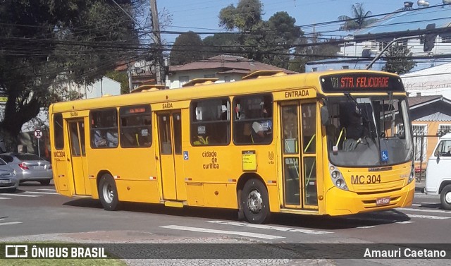 Auto Viação Mercês MC304 na cidade de Curitiba, Paraná, Brasil, por Amauri Caetano. Número da foto: #10041425.