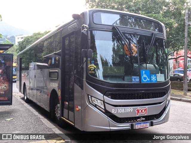 Auto Viação 1001 RJ 108.1199 na cidade de Rio de Janeiro, Rio de Janeiro, Brasil, por Jorge Gonçalves. ID da foto: 10042872.