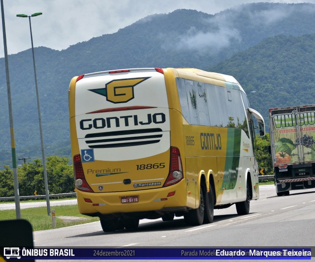 Empresa Gontijo de Transportes 18865 na cidade de Guapimirim, Rio de Janeiro, Brasil, por Eduardo  Marques Teixeira. ID da foto: 9967300.