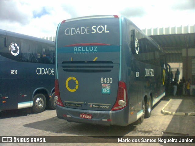 Viação Cidade Sol 8430 na cidade de Ipirá, Bahia, Brasil, por Mario dos Santos Nogueira Junior. ID da foto: 9966785.