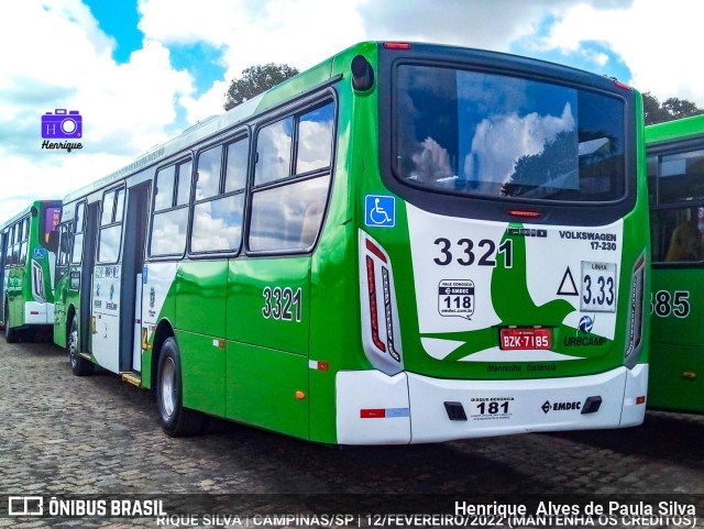 VB Transportes e Turismo 3321 na cidade de Campinas, São Paulo, Brasil, por Henrique Alves de Paula Silva. Número da foto: #9969384.