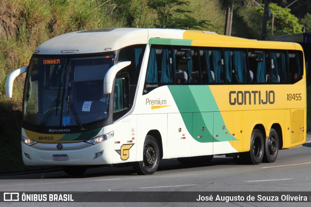 Empresa Gontijo de Transportes 18455 na cidade de Piraí, Rio de Janeiro, Brasil, por José Augusto de Souza Oliveira. ID da foto: 9969230.