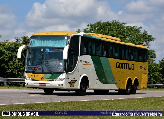 Empresa Gontijo de Transportes 14440 na cidade de Guapimirim, Rio de Janeiro, Brasil, por Eduardo  Marques Teixeira. ID da foto: 9967274.