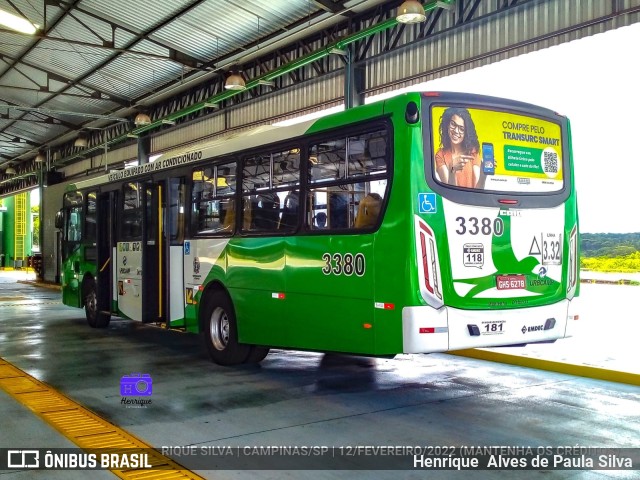 VB Transportes e Turismo 3380 na cidade de Campinas, São Paulo, Brasil, por Henrique Alves de Paula Silva. ID da foto: 9969371.