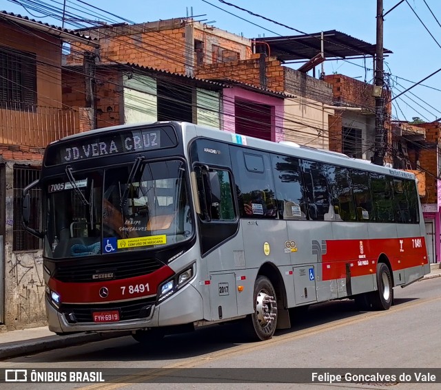 Transwolff Transportes e Turismo 7 8491 na cidade de São Paulo, São Paulo, Brasil, por Felipe Goncalves do Vale. Número da foto: #9968067.