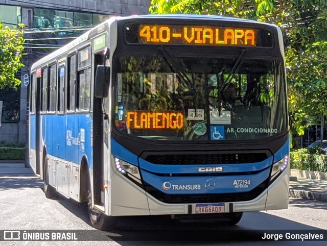 Transurb A72194 na cidade de Rio de Janeiro, Rio de Janeiro, Brasil, por Jorge Gonçalves. Número da foto: #10043965.