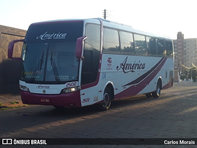 América Turismo 2502 na cidade de Presidente Venceslau, São Paulo, Brasil, por Carlos Morais. Número da foto: #10044184.