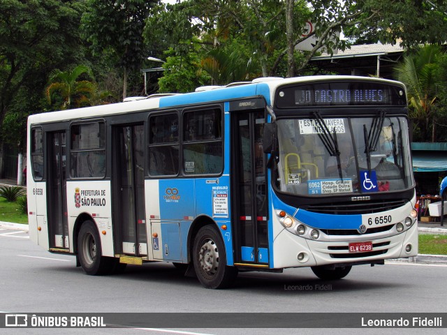 Transwolff Transportes e Turismo 6 6550 na cidade de São Paulo, São Paulo, Brasil, por Leonardo Fidelli. ID da foto: 10046110.