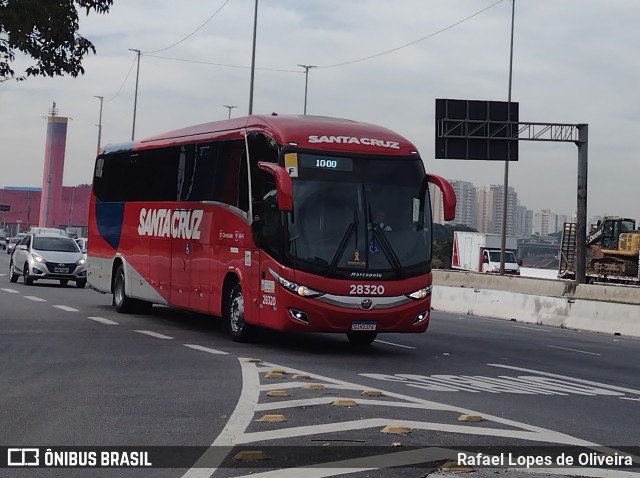 Viação Santa Cruz 28320 na cidade de São Paulo, São Paulo, Brasil, por Rafael Lopes de Oliveira. Número da foto: #10044051.