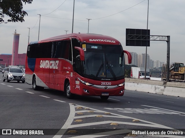 Viação Santa Cruz 28320 na cidade de São Paulo, São Paulo, Brasil, por Rafael Lopes de Oliveira. ID da foto: 10044051.