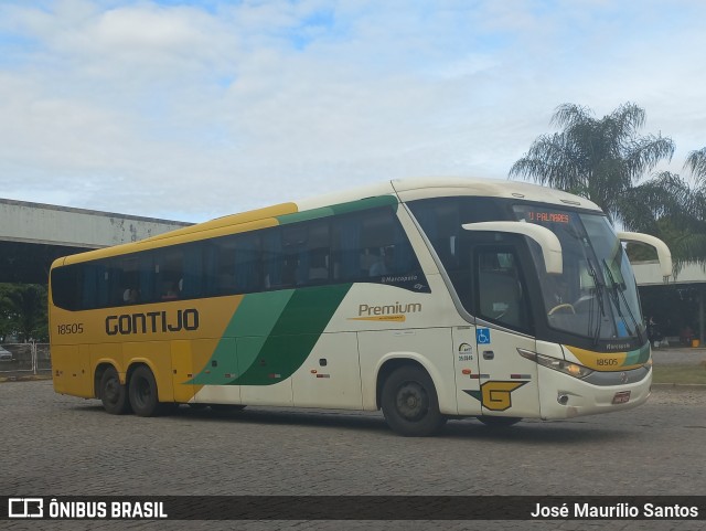 Empresa Gontijo de Transportes 18505 na cidade de Campos dos Goytacazes, Rio de Janeiro, Brasil, por José Maurílio Santos. ID da foto: 10045769.