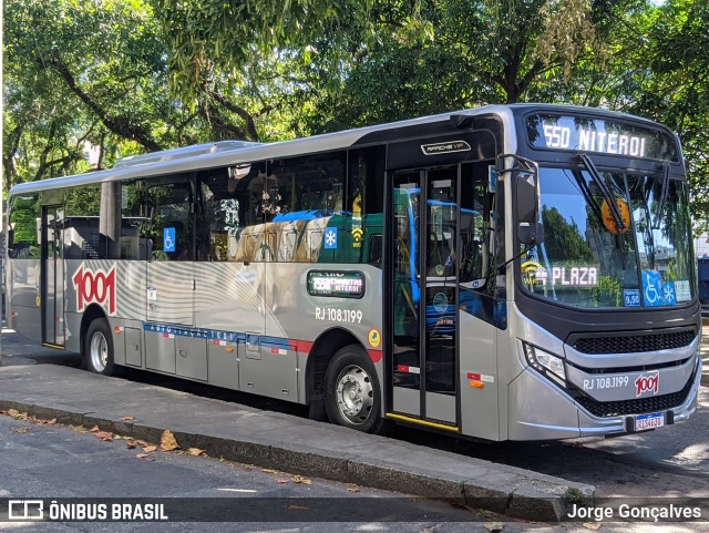 Auto Viação 1001 RJ 108.1199 na cidade de Rio de Janeiro, Rio de Janeiro, Brasil, por Jorge Gonçalves. ID da foto: 10043776.