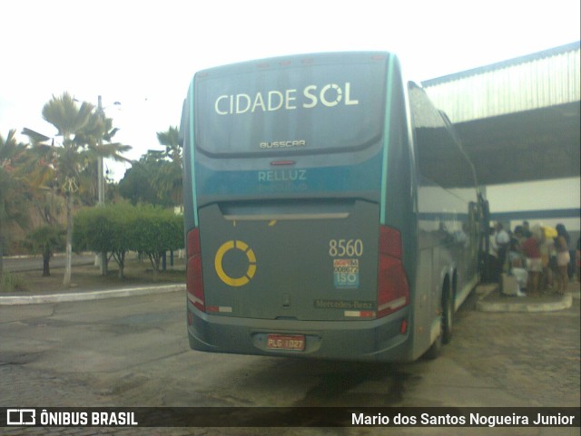 Viação Cidade Sol 8560 na cidade de Piritiba, Bahia, Brasil, por Mario dos Santos Nogueira Junior. Número da foto: #10043974.