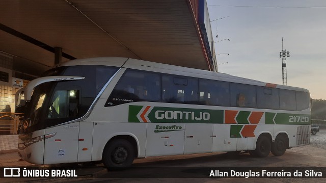 Empresa Gontijo de Transportes 21720 na cidade de João Monlevade, Minas Gerais, Brasil, por Allan Douglas Ferreira da Silva. Número da foto: #10045023.