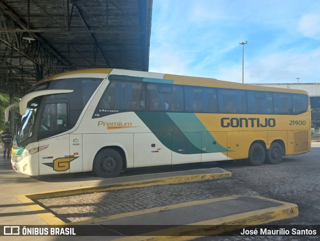 Empresa Gontijo de Transportes 21400 na cidade de Campos dos Goytacazes, Rio de Janeiro, Brasil, por José Maurílio Santos. ID da foto: 10043168.