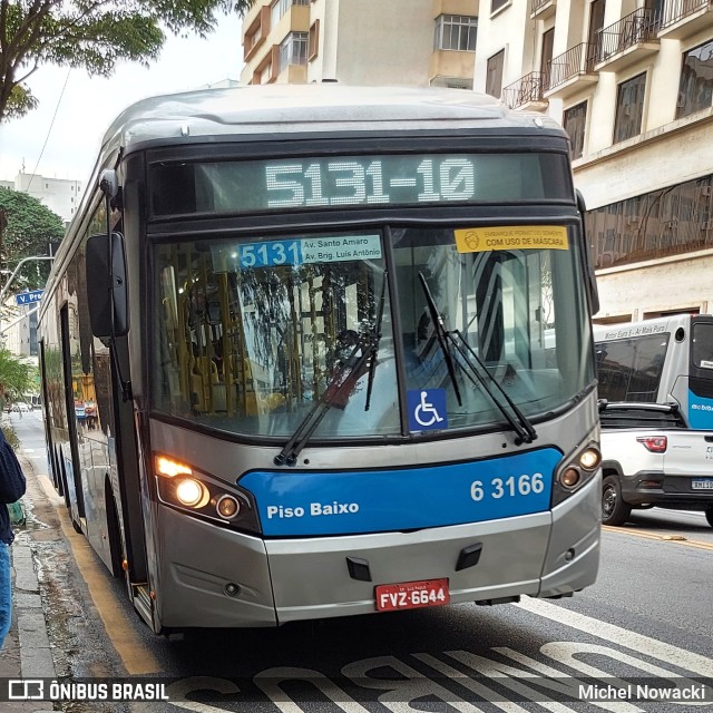 Viação Paratodos > São Jorge > Metropolitana São Paulo > Mobibrasil 6 3166 na cidade de São Paulo, São Paulo, Brasil, por Michel Nowacki. Número da foto: #10048825.