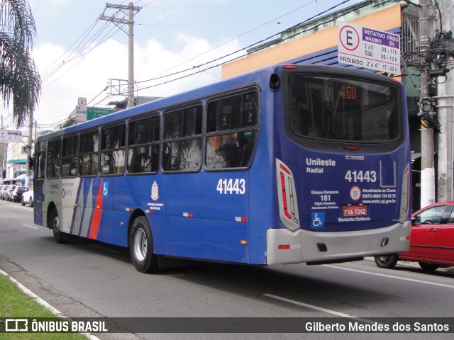 Radial Transporte Coletivo 41.443 na cidade de São Paulo, São Paulo, Brasil, por Gilberto Mendes dos Santos. ID da foto: 10046343.