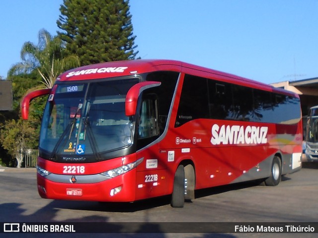 Viação Santa Cruz 22218 na cidade de Três Corações, Minas Gerais, Brasil, por Fábio Mateus Tibúrcio. ID da foto: 10047493.