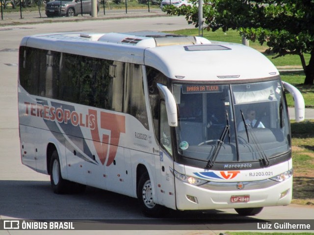Viação Teresópolis RJ 203.021 na cidade de Rio de Janeiro, Rio de Janeiro, Brasil, por Luiz Guilherme. Número da foto: #10047100.