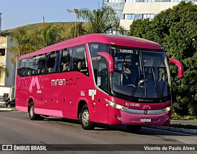 Mirian Tour RJ 310.002 na cidade de Aparecida, São Paulo, Brasil, por Vicente de Paulo Alves. Número da foto: #10048878.