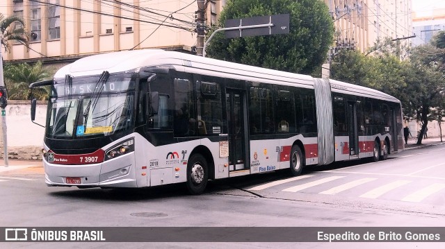 Viação Metrópole Paulista - Zona Sul 7 3907 na cidade de São Paulo, São Paulo, Brasil, por Espedito de Brito Gomes. ID da foto: 10049287.