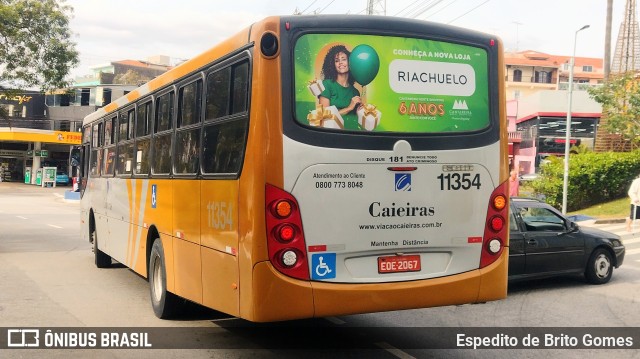 Viação Cidade de Caieiras 11354 na cidade de Caieiras, São Paulo, Brasil, por Espedito de Brito Gomes. ID da foto: 10047595.