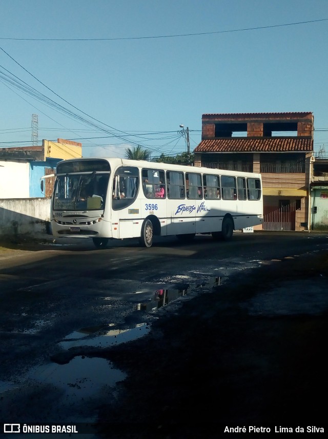 Expresso Vitória Bahia 3596 na cidade de Lauro de Freitas, Bahia, Brasil, por André Pietro  Lima da Silva. ID da foto: 10048733.