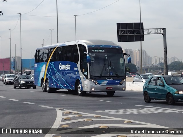 Viação Cometa 14101 na cidade de São Paulo, São Paulo, Brasil, por Rafael Lopes de Oliveira. ID da foto: 10047652.