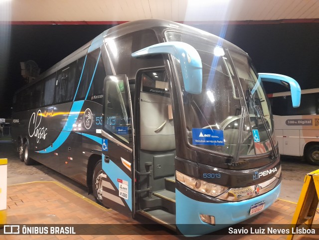 Empresa de Ônibus Nossa Senhora da Penha 53013 na cidade de Registro, São Paulo, Brasil, por Savio Luiz Neves Lisboa. Número da foto: #10048148.