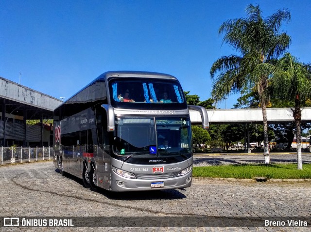 Auto Viação 1001 RJ 108.1143 na cidade de Campos dos Goytacazes, Rio de Janeiro, Brasil, por Breno Vieira. Número da foto: #9971613.