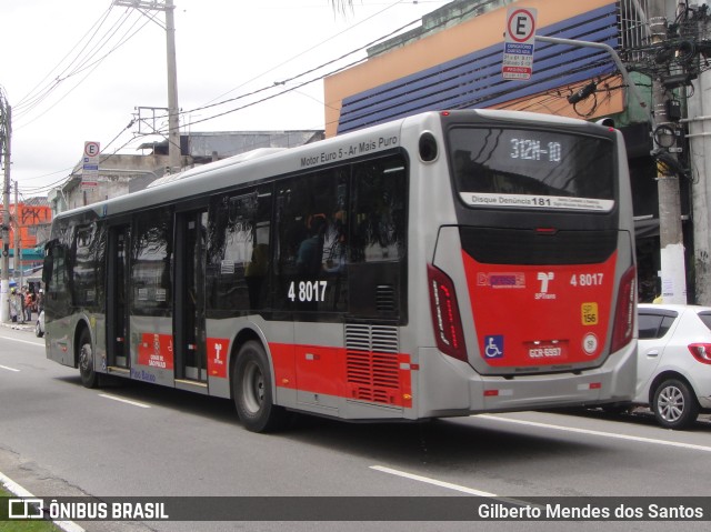 Express Transportes Urbanos Ltda 4 8017 na cidade de São Paulo, São Paulo, Brasil, por Gilberto Mendes dos Santos. Número da foto: #9969673.