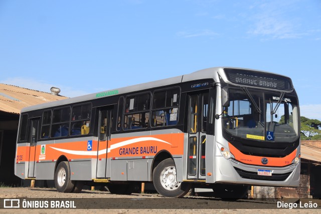 Transportes Coletivos Grande Bauru 2135 na cidade de Bauru, São Paulo, Brasil, por Diego Leão. ID da foto: 9970090.