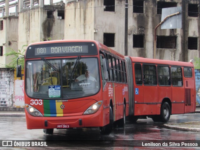 Borborema Imperial Transportes 303 na cidade de Recife, Pernambuco, Brasil, por Lenilson da Silva Pessoa. ID da foto: 9970838.