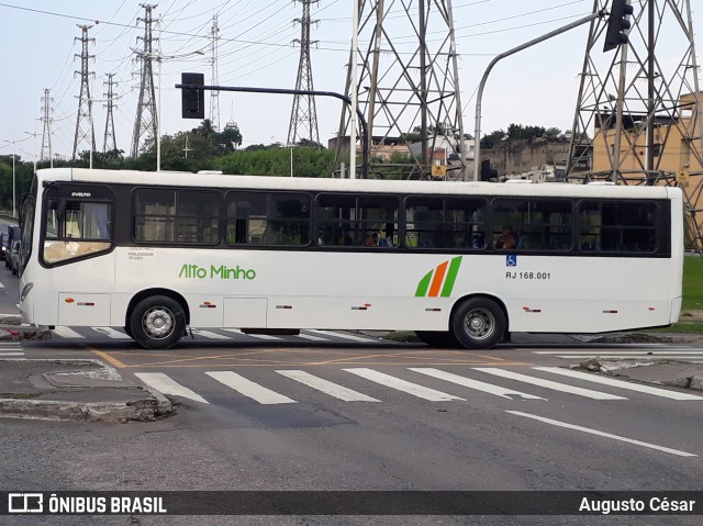 Transportes e Turismo Alto Minho RJ 168.001 na cidade de Nova Iguaçu, Rio de Janeiro, Brasil, por Augusto César. ID da foto: 9973607.