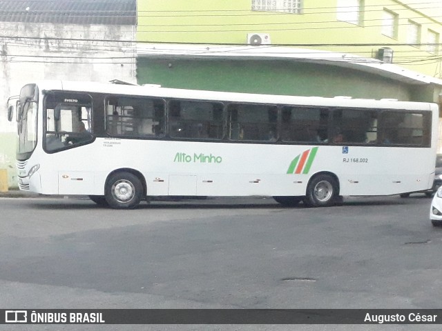 Transportes e Turismo Alto Minho RJ 168.002 na cidade de Nova Iguaçu, Rio de Janeiro, Brasil, por Augusto César. ID da foto: 9973616.