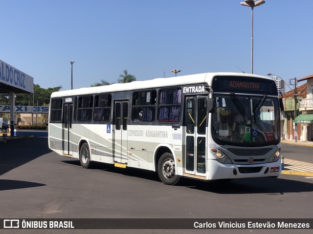 Expresso Adamantina 10080 na cidade de Osvaldo Cruz, São Paulo, Brasil, por Carlos Vinicius Estevão Menezes. ID da foto: 9974727.