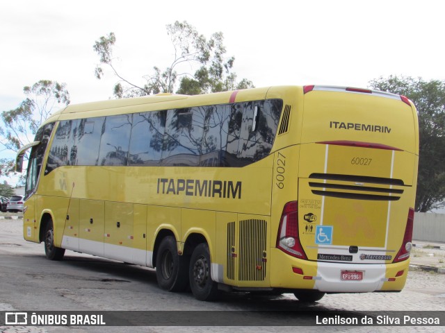 Viação Itapemirim 60027 na cidade de Caruaru, Pernambuco, Brasil, por Lenilson da Silva Pessoa. ID da foto: 9976249.