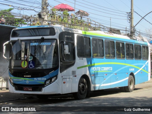 Viação Ponte Coberta RJ 190.059 na cidade de Rio de Janeiro, Rio de Janeiro, Brasil, por Luiz Guilherme. Número da foto: #9976288.