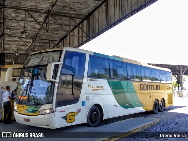 Empresa Gontijo de Transportes 21105 na cidade de Campos dos Goytacazes, Rio de Janeiro, Brasil, por Breno Vieira. ID da foto: 9976150.