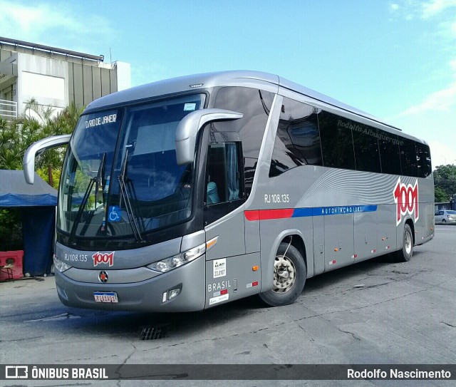 Auto Viação 1001 RJ 108.135 na cidade de Rio de Janeiro, Rio de Janeiro, Brasil, por Rodolfo Albuquerque. Número da foto: #9975081.