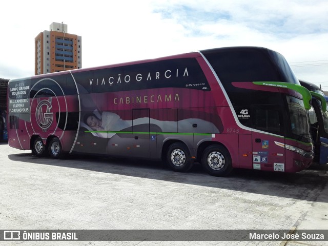 Viação Garcia 8745 na cidade de São José dos Campos, São Paulo, Brasil, por Marcelo José Souza. ID da foto: 9975219.