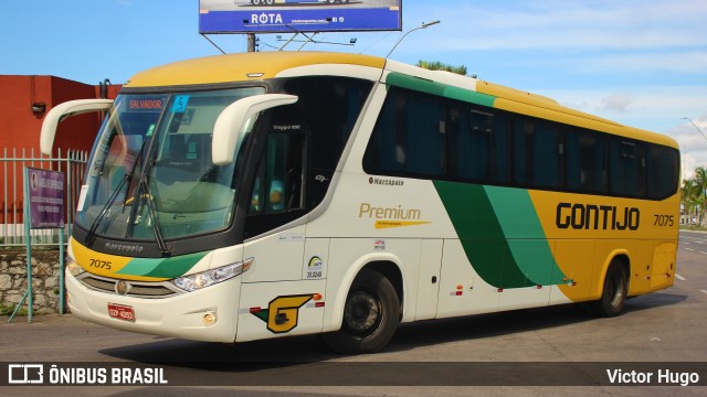 Empresa Gontijo de Transportes 7075 na cidade de Feira de Santana, Bahia, Brasil, por Victor Hugo. ID da foto: 9976367.