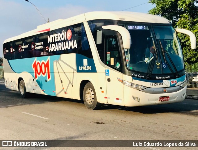 Auto Viação 1001 RJ 108.500 na cidade de Niterói, Rio de Janeiro, Brasil, por Luiz Eduardo Lopes da Silva. ID da foto: 9974975.