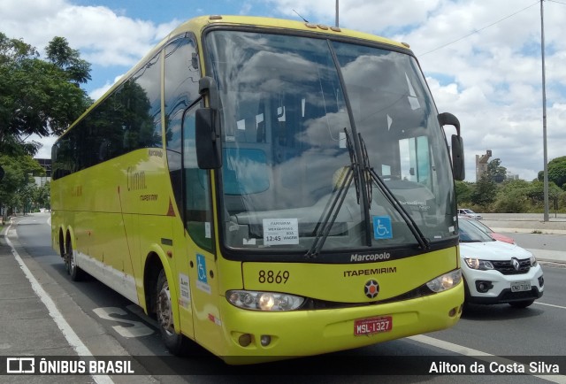 Viação Itapemirim 8869 na cidade de São Paulo, São Paulo, Brasil, por Ailton da Costa Silva. Número da foto: #9975023.