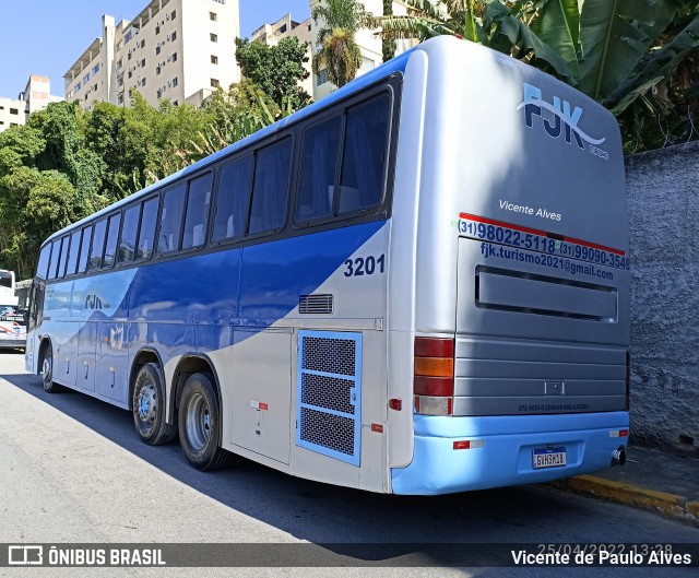 FJK Turismo 3201 na cidade de Aparecida, São Paulo, Brasil, por Vicente de Paulo Alves. ID da foto: 9977776.