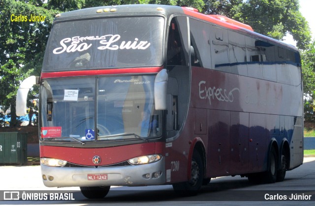 Expresso São Luiz 7280 na cidade de Goiânia, Goiás, Brasil, por Carlos Júnior. ID da foto: 9981884.