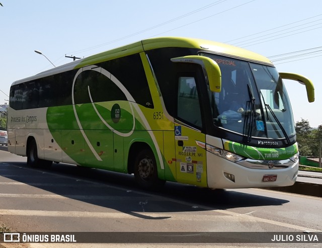 Expresso Princesa dos Campos 6351 na cidade de Foz do Iguaçu, Paraná, Brasil, por JULIO SILVA. ID da foto: 9982743.